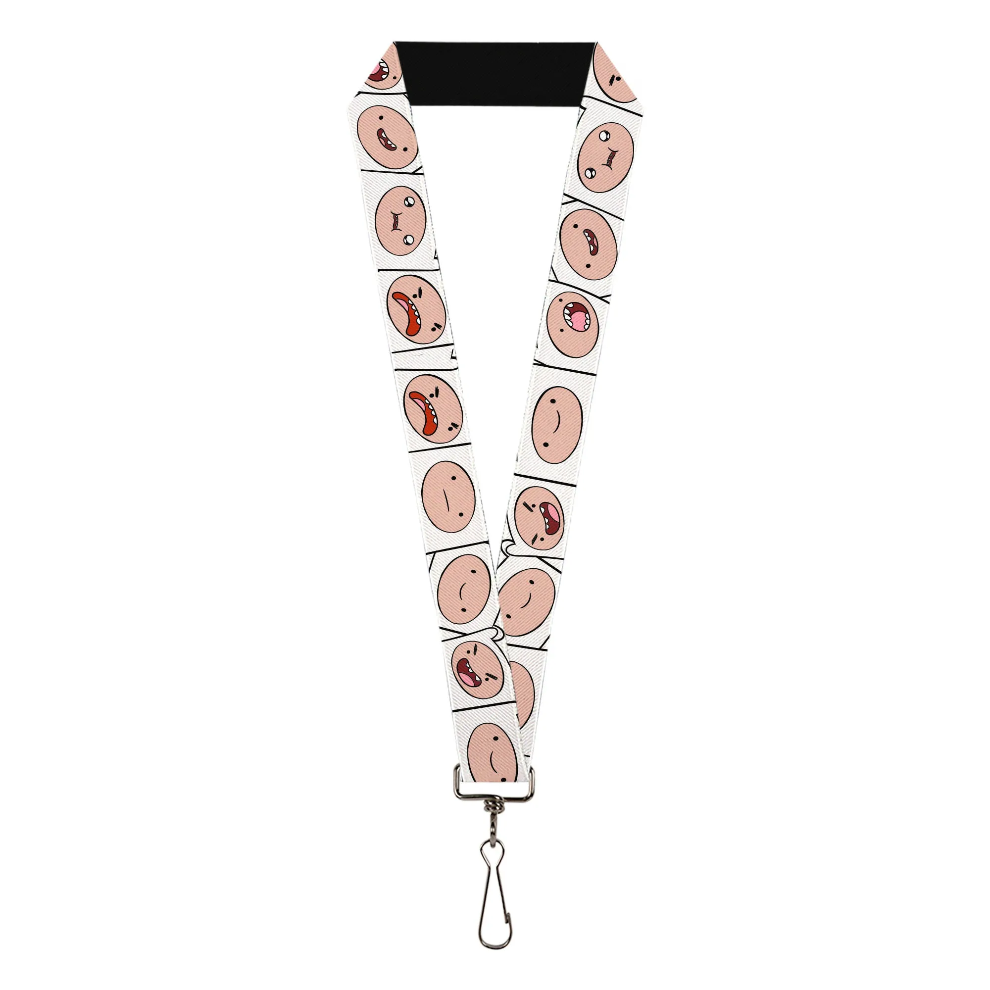 Lanyard - 1.0" - Adventure Time Finn Expression Blocks White