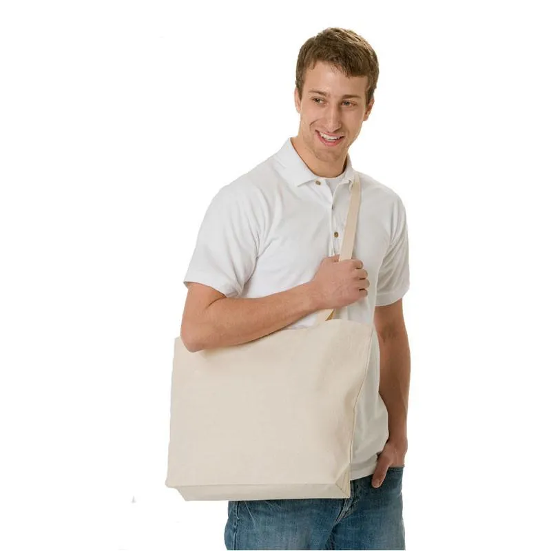 Large Canvas Value Messenger Tote Bags - MB220 (CLOSEOUT)