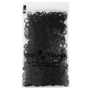 Latex Dog Hair Bands 5/16" Medium Weight Black by PawMarks