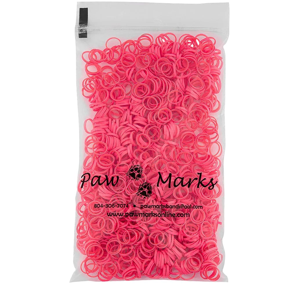 Latex Dog Hair Bands 5/16" Medium Weight Cotton Candy by PawMarks