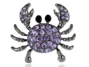 Lavender Fun Sea Claws Purple Amethyst Crab Ring