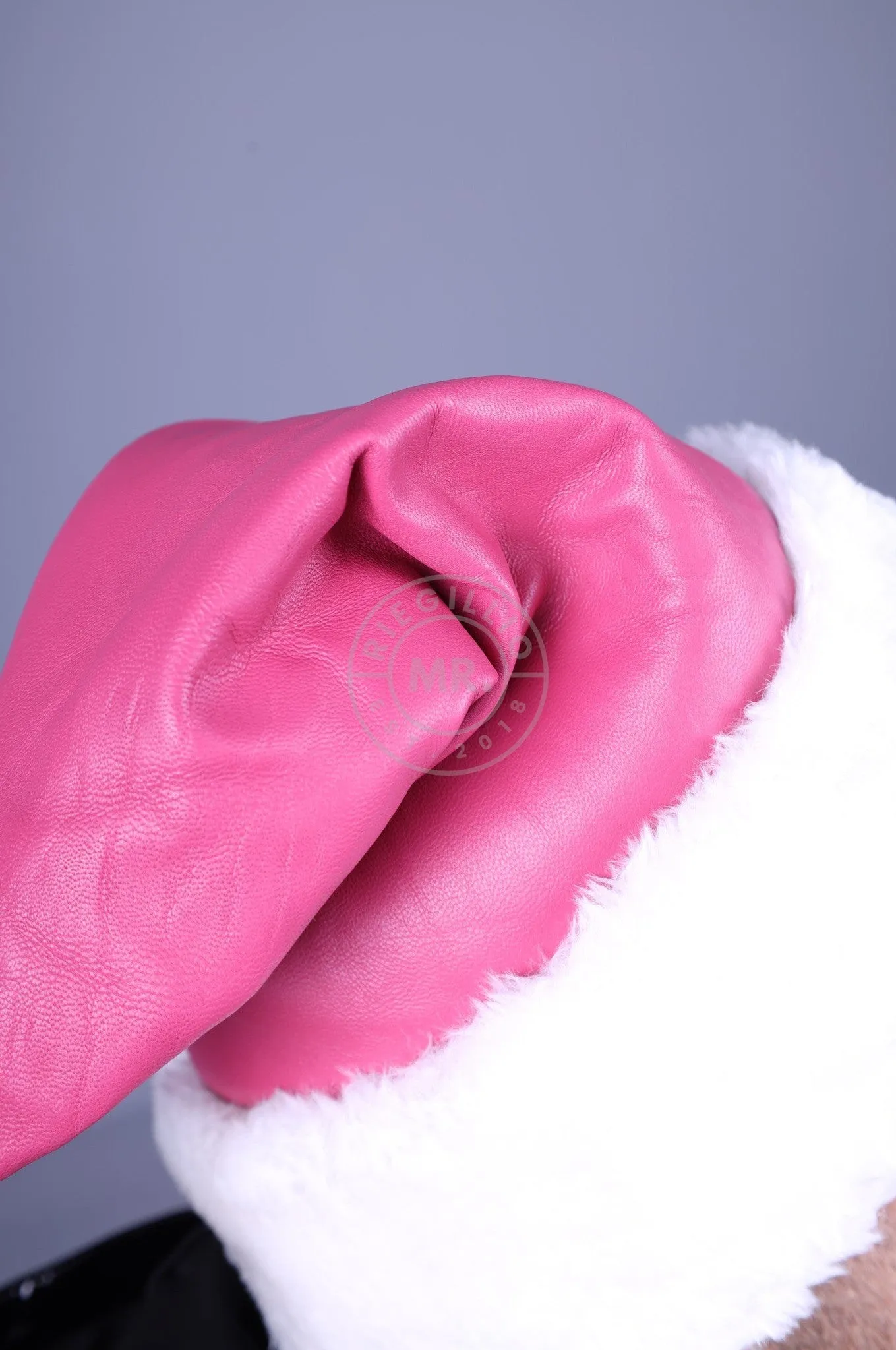 Leather Christmas Hat - Pink