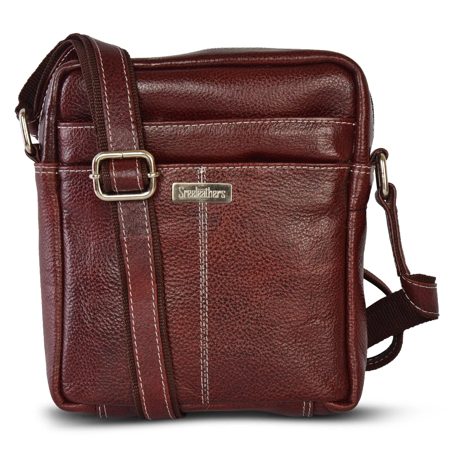 Leather Messenger Bag 36820 (Brown)
