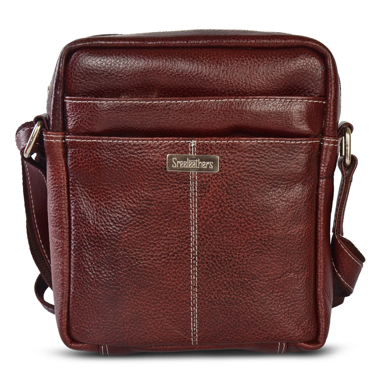 Leather Messenger Bag 36820 (Brown)