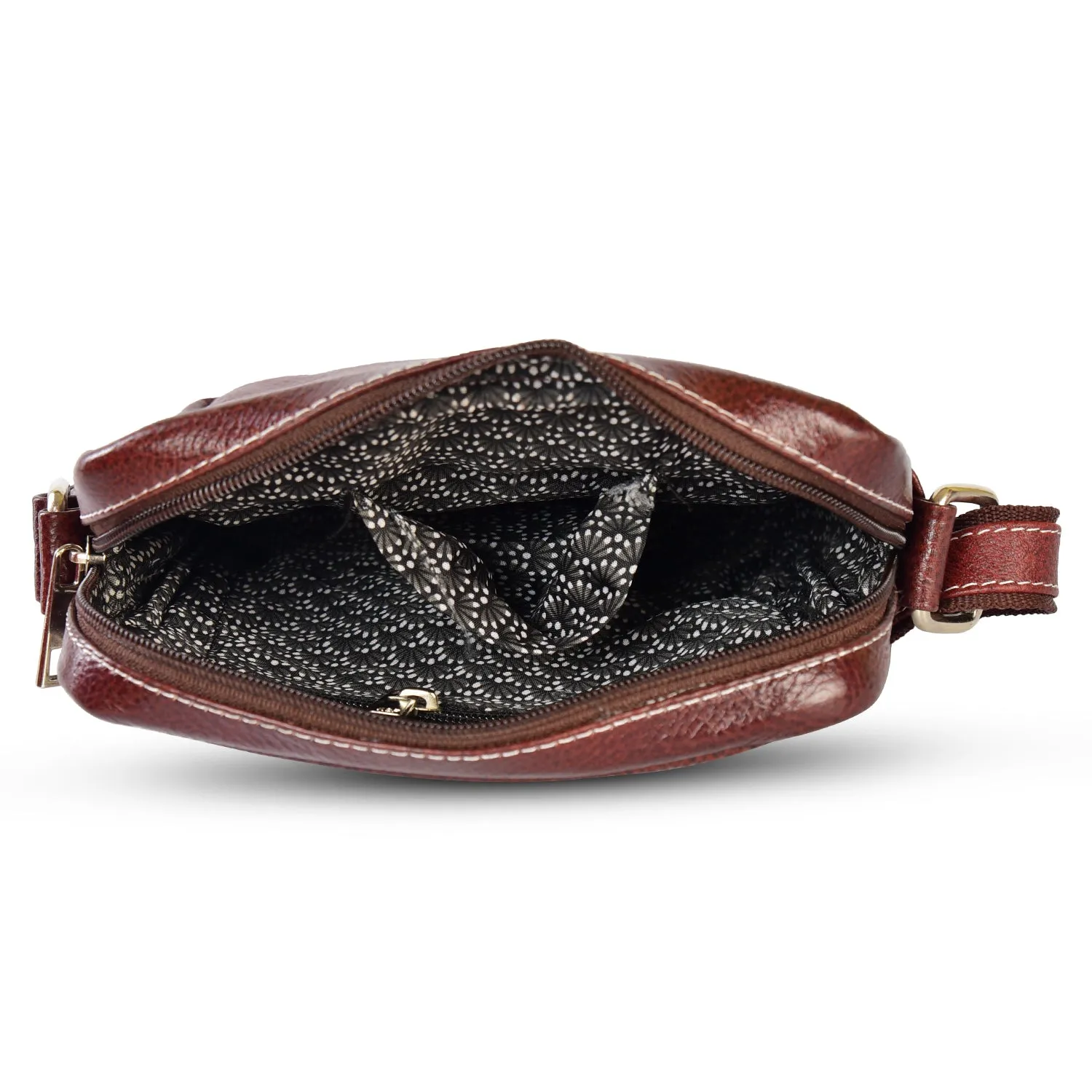 Leather Messenger Bag 36820 (Brown)