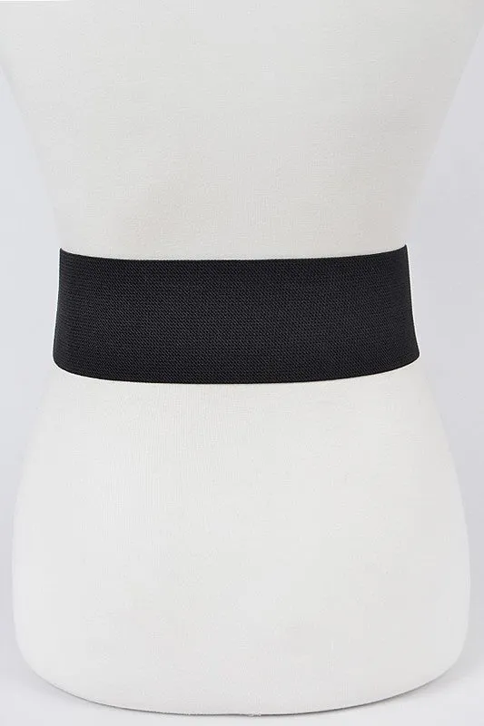 Leopard Print Faux Leather Stretch Belt