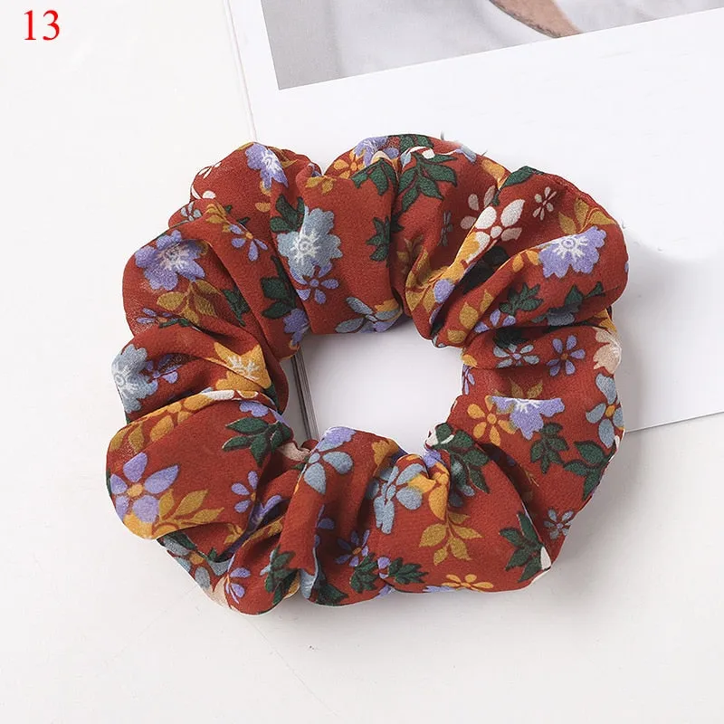 Leopard Zebra Pattern Hair Tie Scrunchies