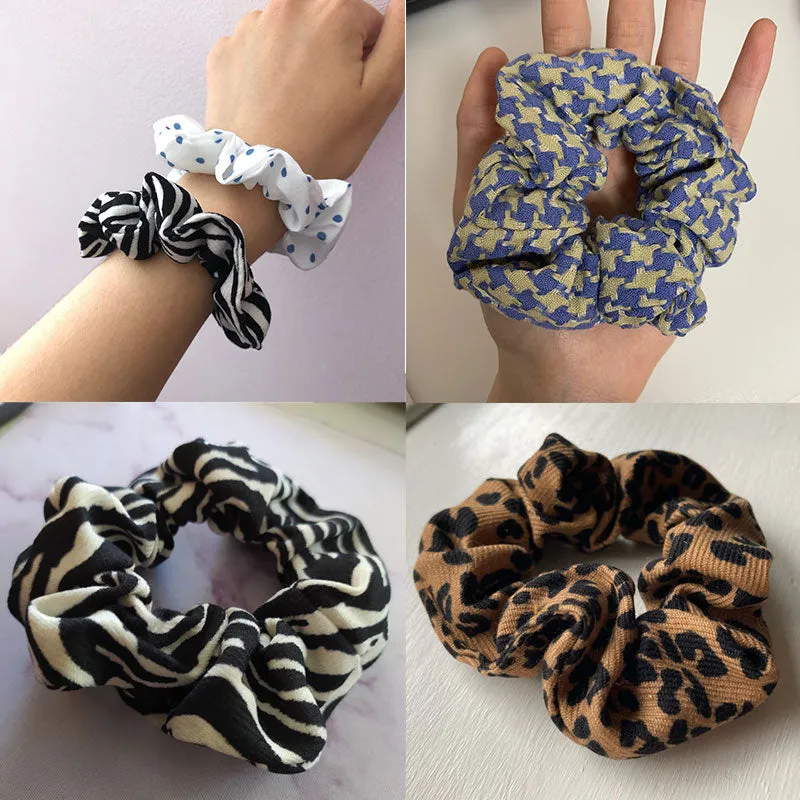 Leopard Zebra Pattern Hair Tie Scrunchies