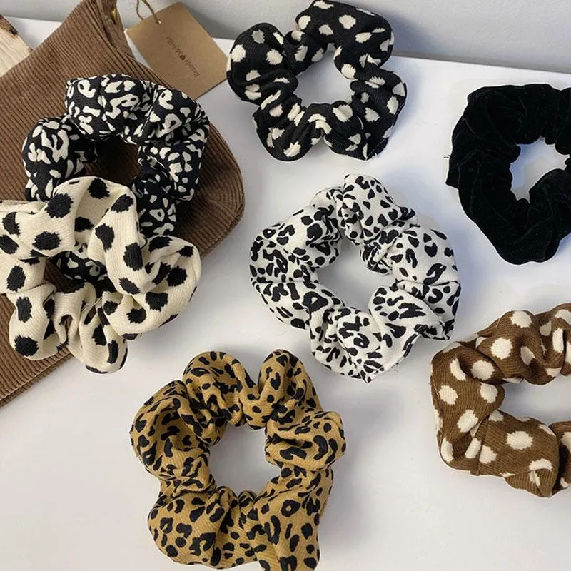Leopard Zebra Pattern Hair Tie Scrunchies