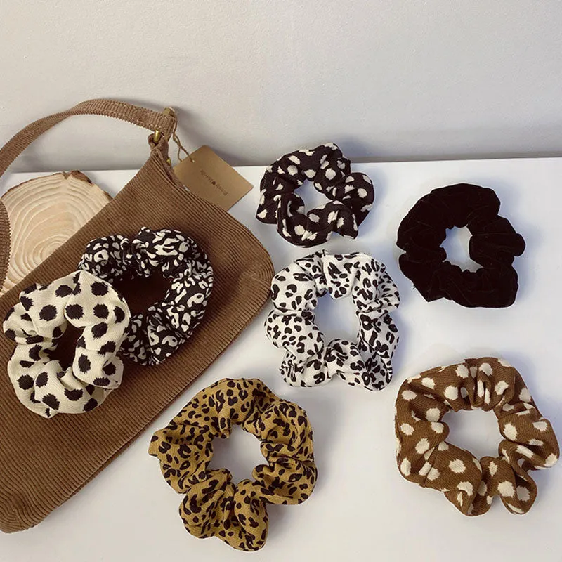 Leopard Zebra Pattern Hair Tie Scrunchies