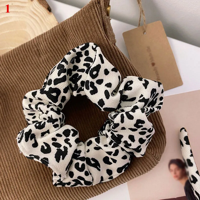 Leopard Zebra Pattern Hair Tie Scrunchies