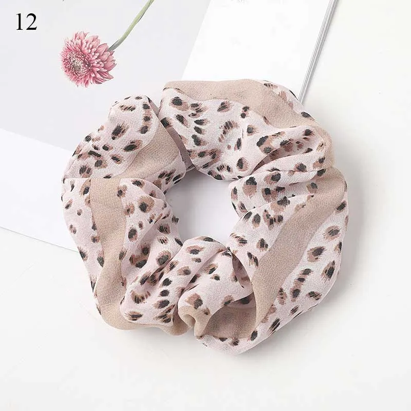 Leopard Zebra Pattern Hair Tie Scrunchies