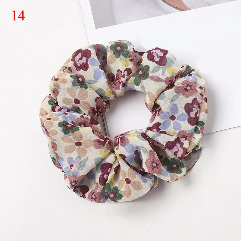 Leopard Zebra Pattern Hair Tie Scrunchies