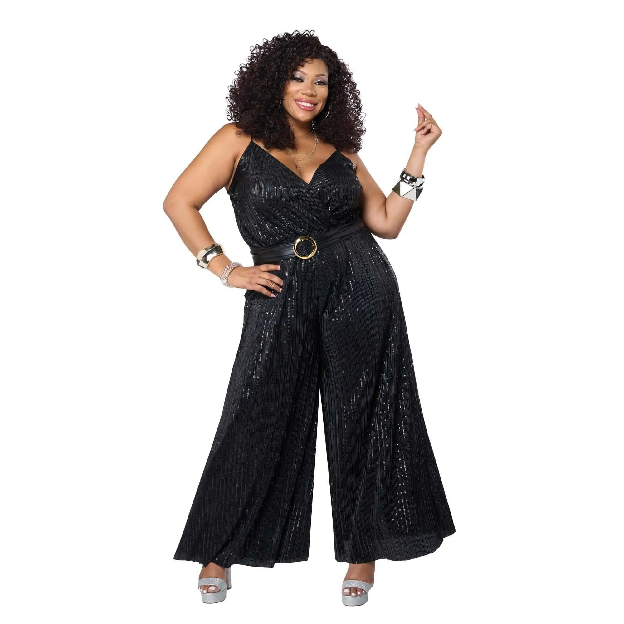 Lets Dance Disco Adult Costume Jumpsuit