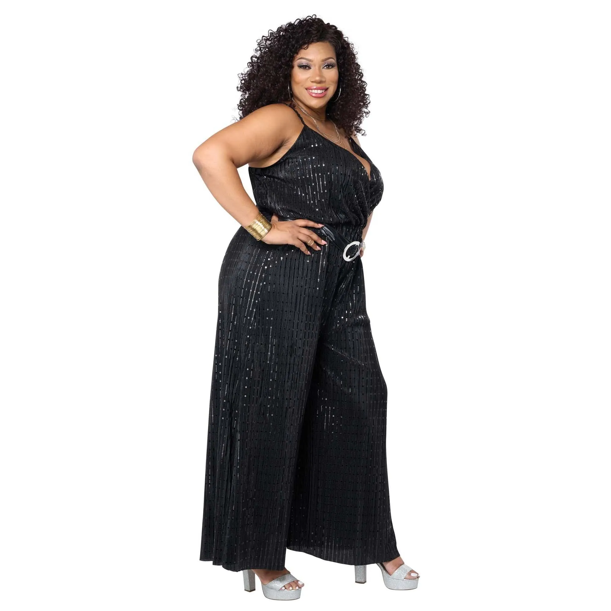 Lets Dance Disco Adult Costume Jumpsuit