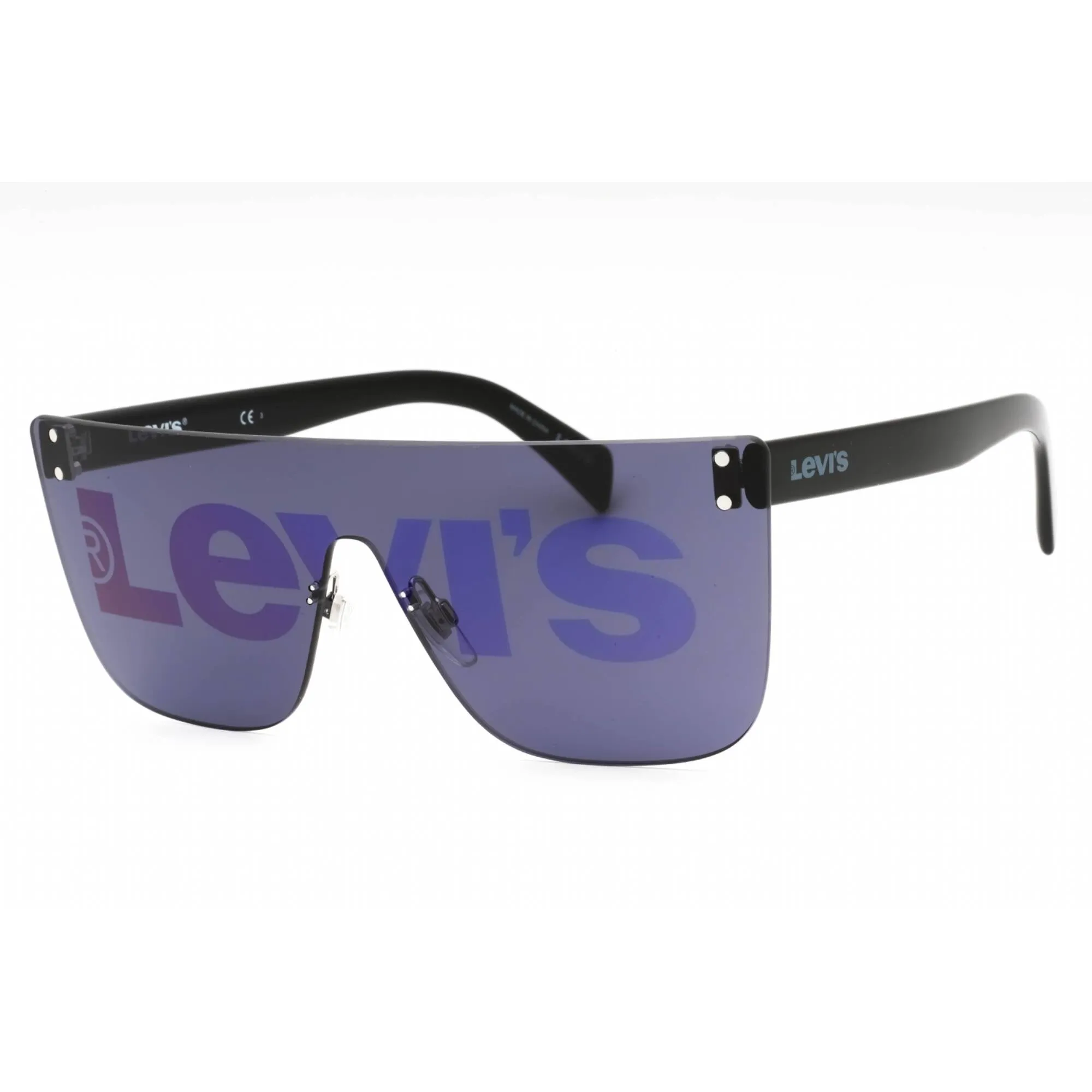 Levi's Unisex Sunglasses - Grey Acetate Shield Shape Rimless Frame | LV 1001/S 0KB7 8N