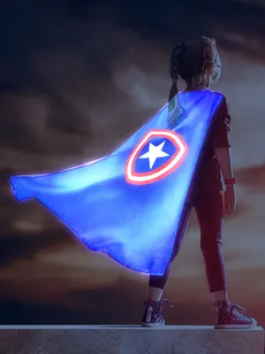 LIGHT UP Captain SUPERHERO CAPES