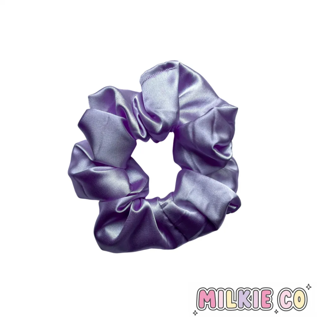 Lilac Satin Scrunchie
