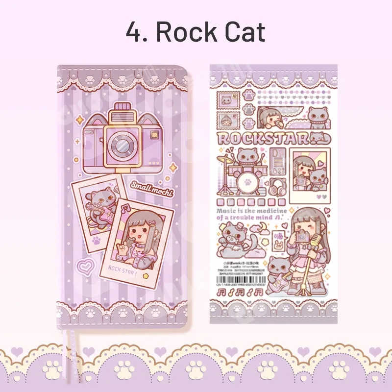 Little Mochi Series Cute Cartoon Character Notepad Journal - 3.7 × 7.5"