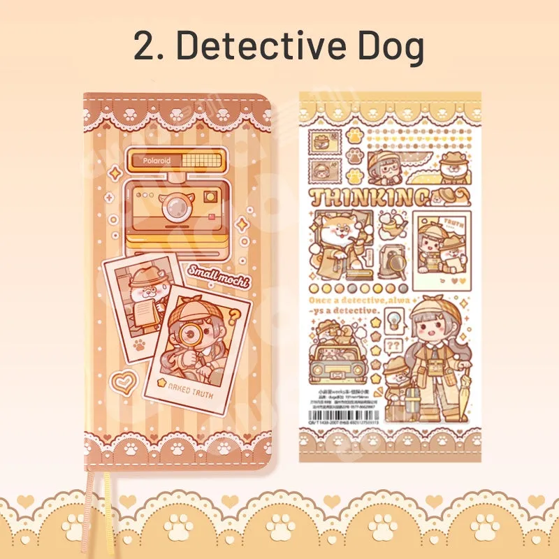 Little Mochi Series Cute Cartoon Character Notepad Journal - 3.7 × 7.5"