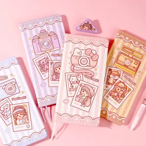 Little Mochi Series Cute Cartoon Character Notepad Journal - 3.7 × 7.5"