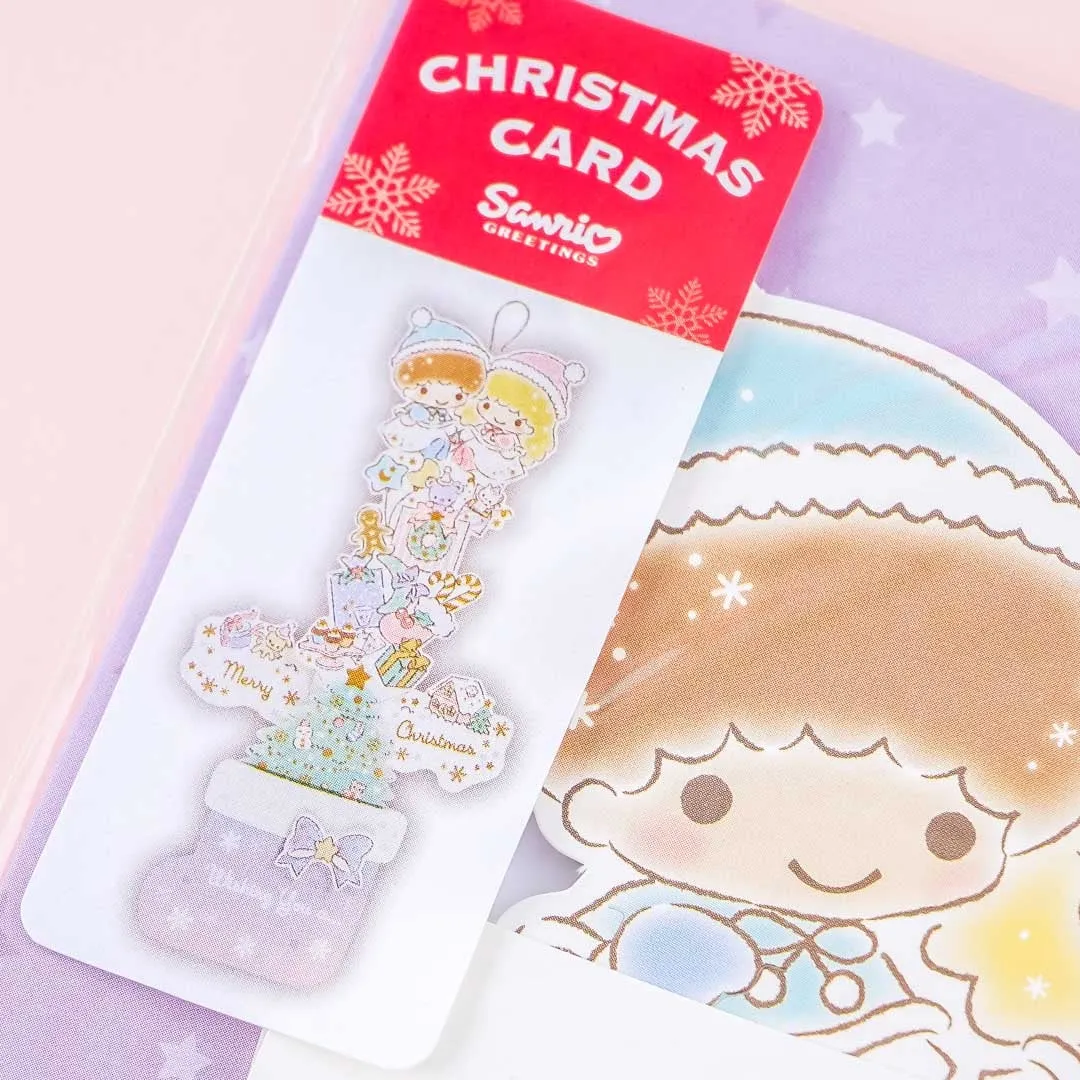 Little Twin Stars Expandable Christmas Stocking Card