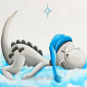 Little White Dragon Sleeping