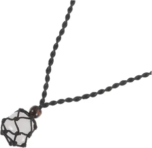 Long Crystal Necklace for Women Men Natural Amethyst Stone Pendant Adjustable Rope Fashion Jewelry