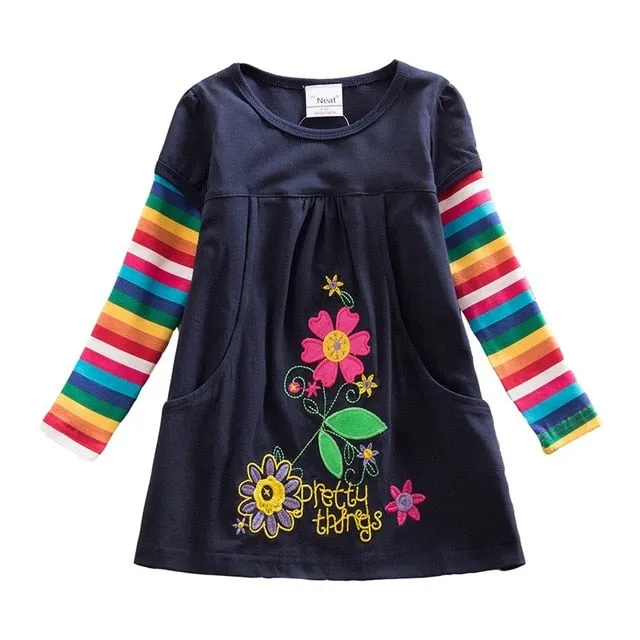 Long Sleeve Girls Winter Dresses