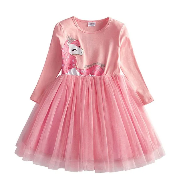 Long Sleeve Girls Winter Dresses