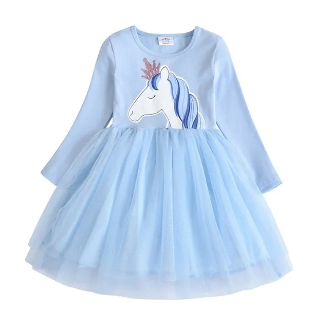 Long Sleeve Girls Winter Dresses