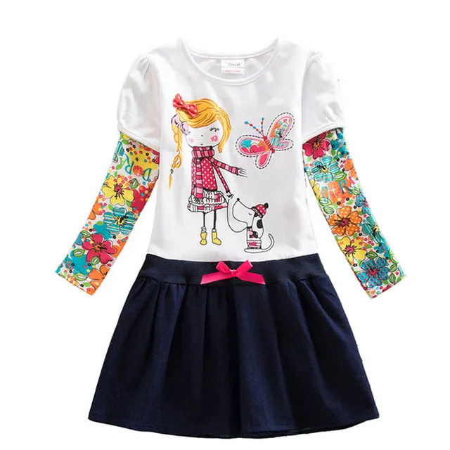 Long Sleeve Girls Winter Dresses