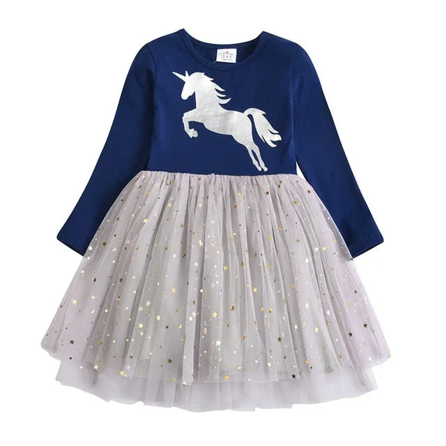 Long Sleeve Girls Winter Dresses