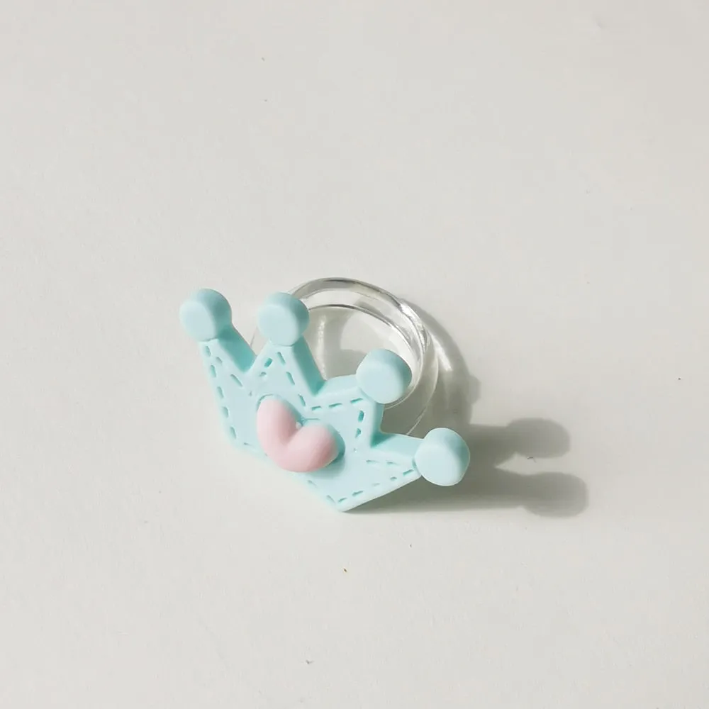 Lost Lady Cute Crown Clound Duck Flower Rings for Women