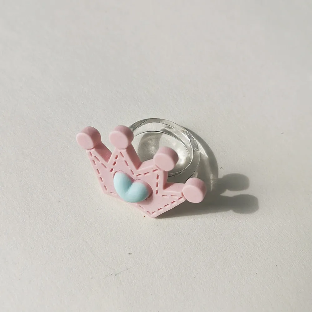 Lost Lady Cute Crown Clound Duck Flower Rings for Women