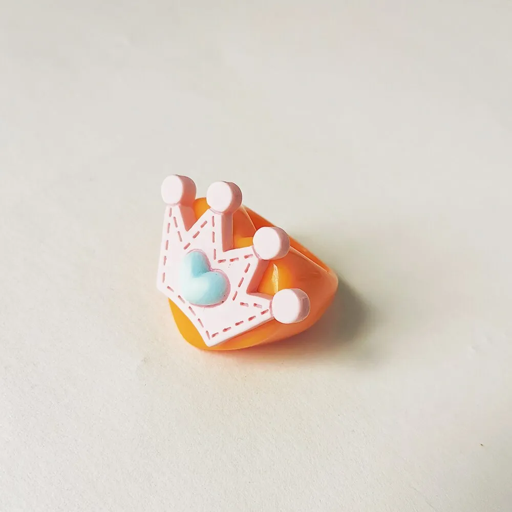 Lost Lady Cute Crown Clound Duck Flower Rings for Women