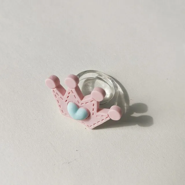 Lost Lady Cute Crown Clound Duck Flower Rings for Women
