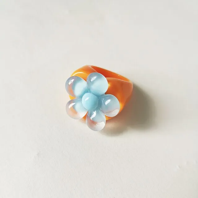 Lost Lady Cute Crown Clound Duck Flower Rings for Women