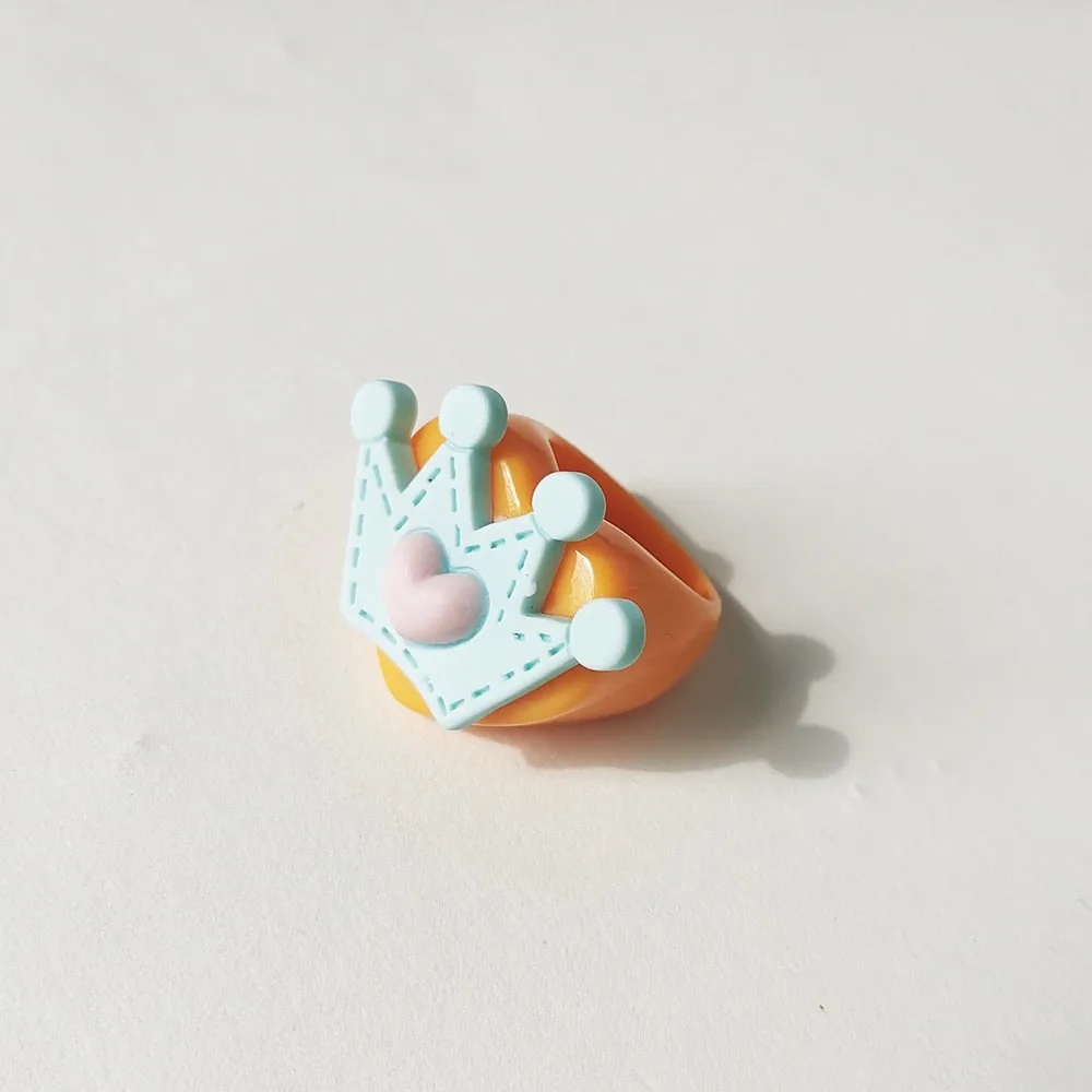 Lost Lady Cute Crown Clound Duck Flower Rings for Women