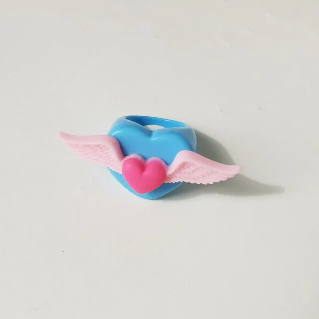 Lost Lady Cute Crown Clound Duck Flower Rings for Women