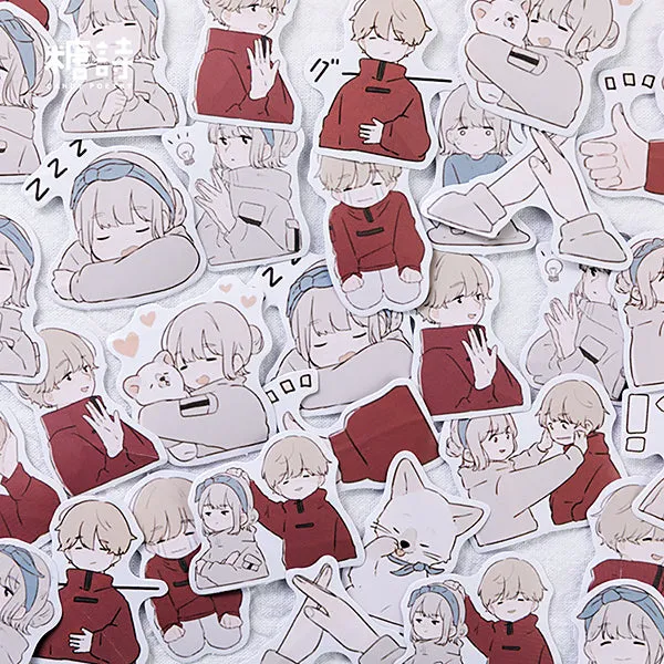 Love Diary Japanese Cartoon Stickers 45 Pcs