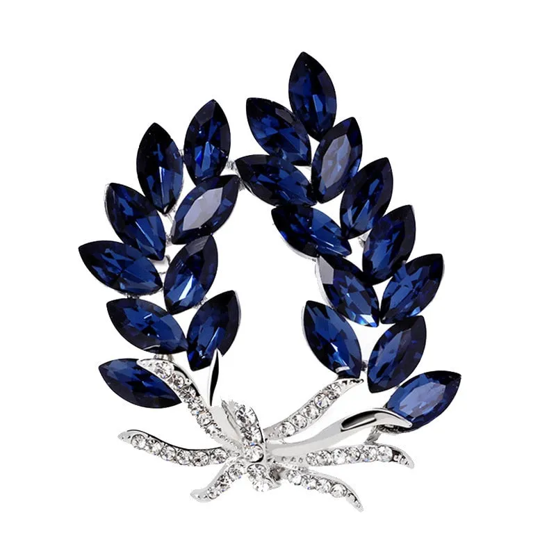 Luxury Blue/Brown/Purple Bauhinia Flower Brooch for Women