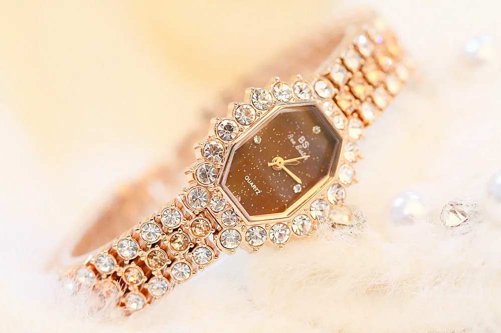 Luxury BS bee sister Women Wristwatches Diamond Famous Brand