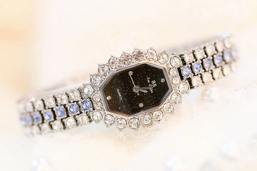 Luxury BS bee sister Women Wristwatches Diamond Famous Brand