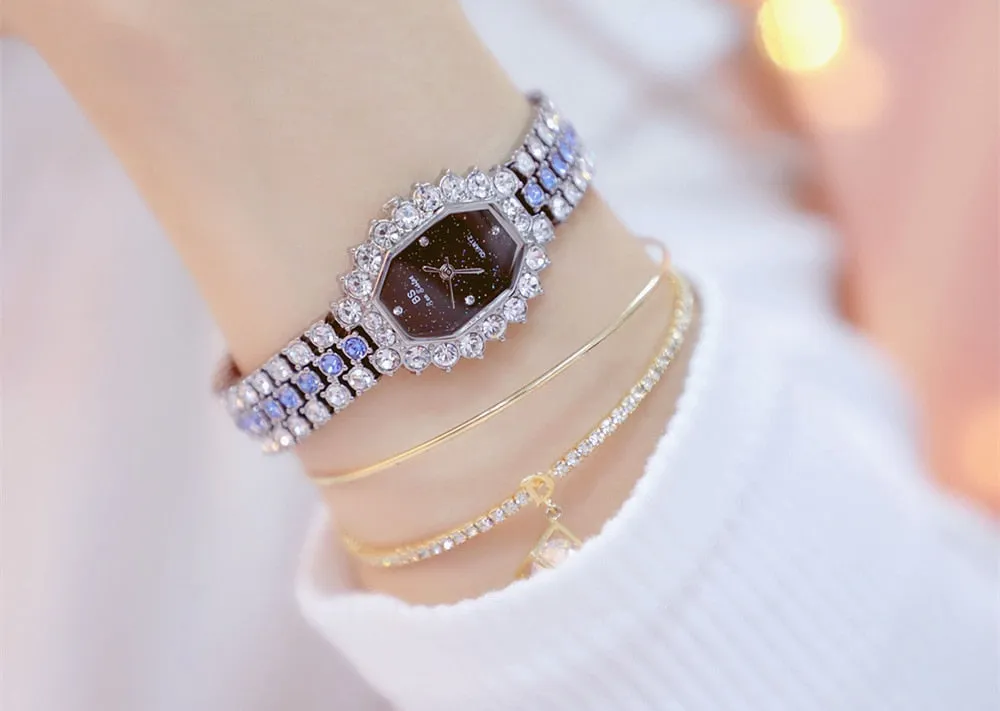 Luxury BS bee sister Women Wristwatches Diamond Famous Brand