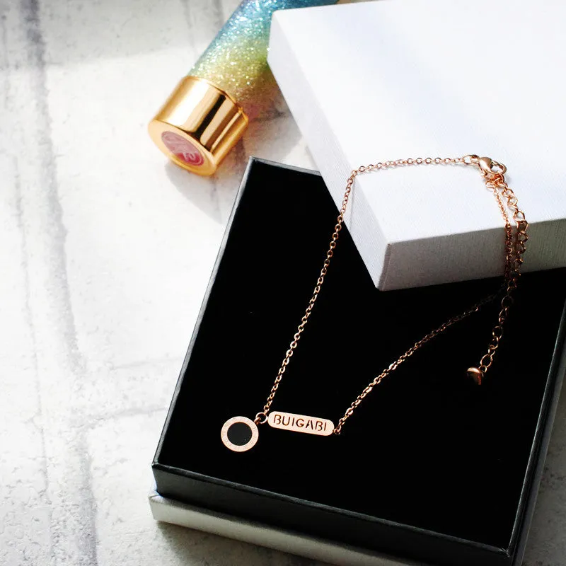 Luxury Famous Brand Jewelry  Roman numerals Anklet