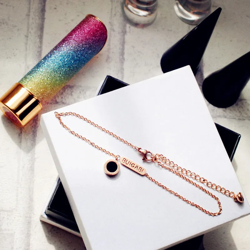 Luxury Famous Brand Jewelry  Roman numerals Anklet