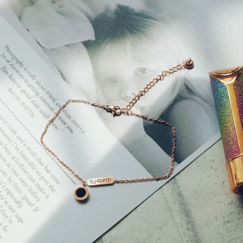Luxury Famous Brand Jewelry  Roman numerals Anklet