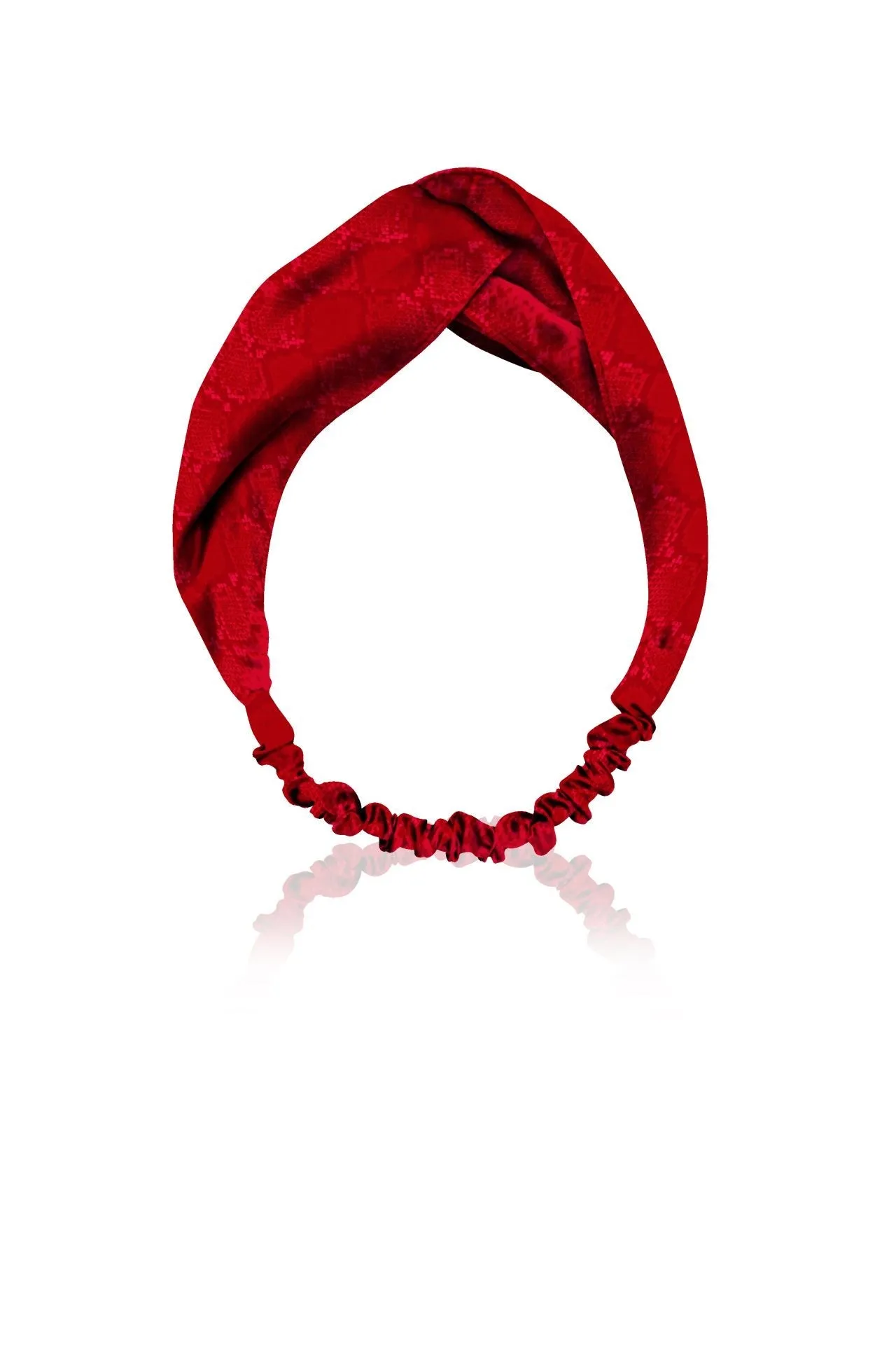 Made with Cupro  Vegan Silk headband in Blood Stone