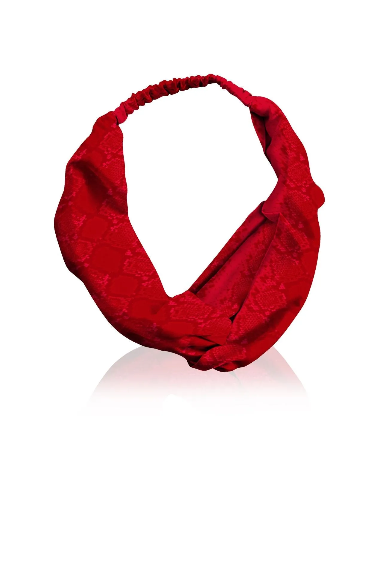 Made with Cupro  Vegan Silk headband in Blood Stone